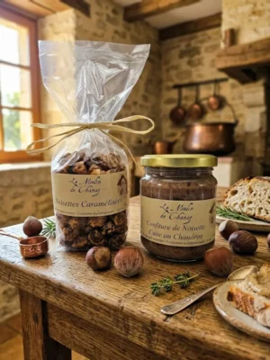 NOISETTE CARAMELISE ET CONFITURE