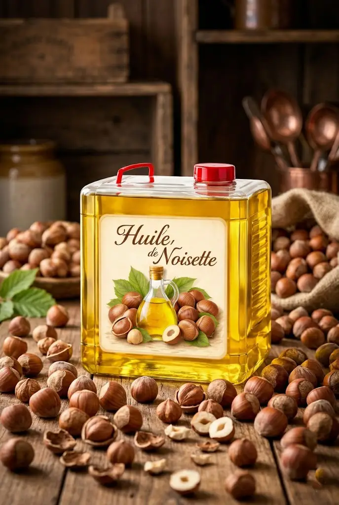 huile de noisette bidon